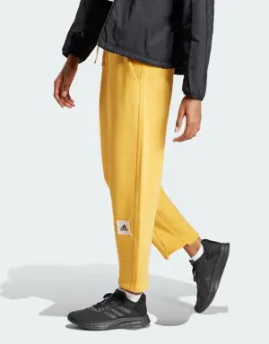 Lounge French Terry Barrel-Leg Pants