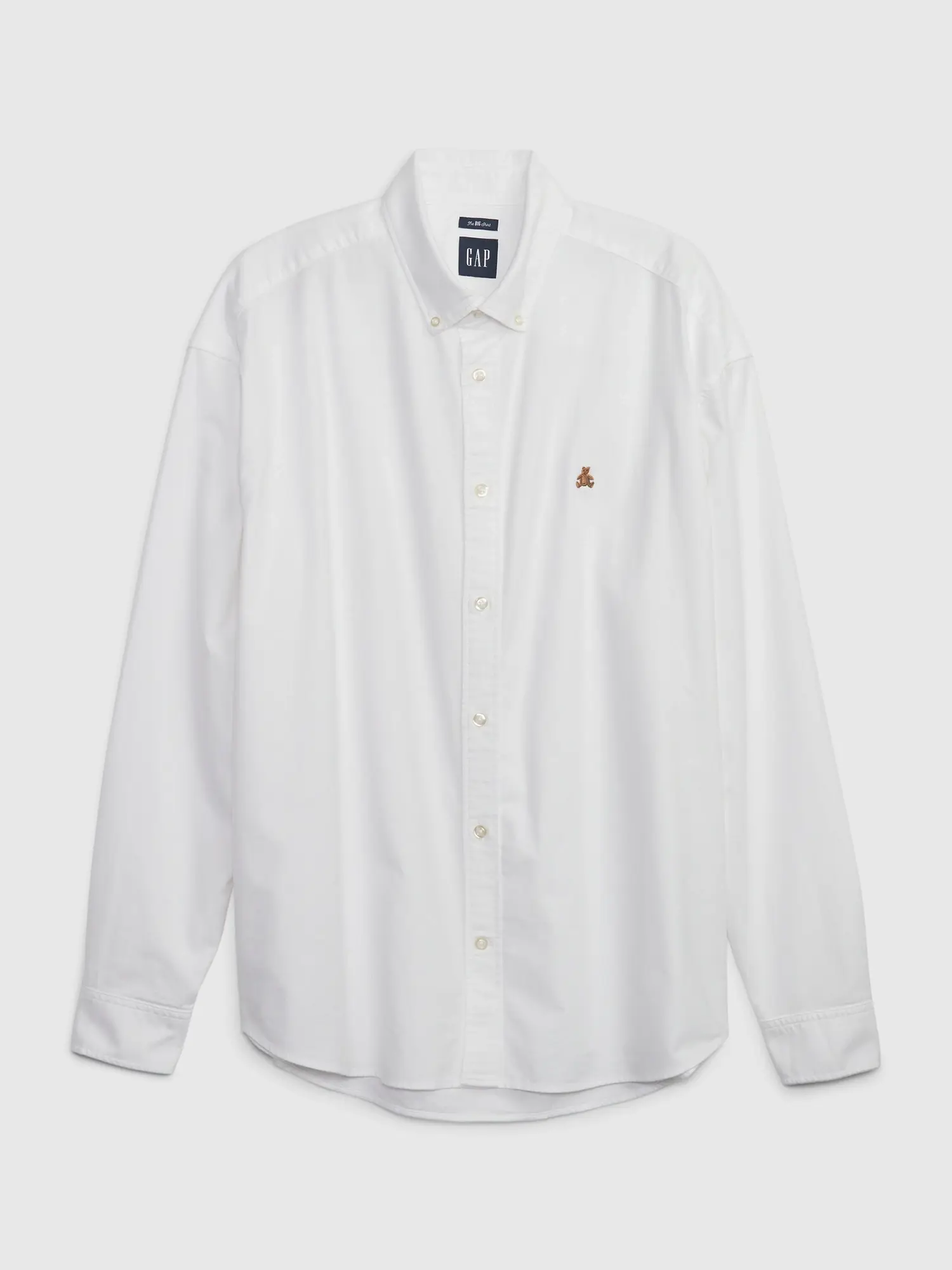 Gap Brannan Bear Oxford Shirt in Untucked Fit white. 1