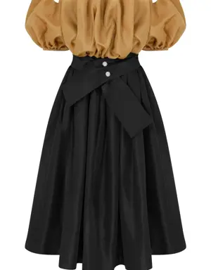 Classic Black Off-Shoulder Dress - 2 / BLACK