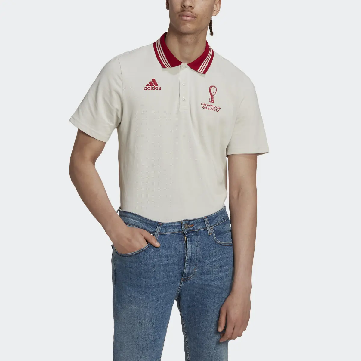 Adidas FIFA World Cup 2022™ Official Emblem Polo Shirt. 1