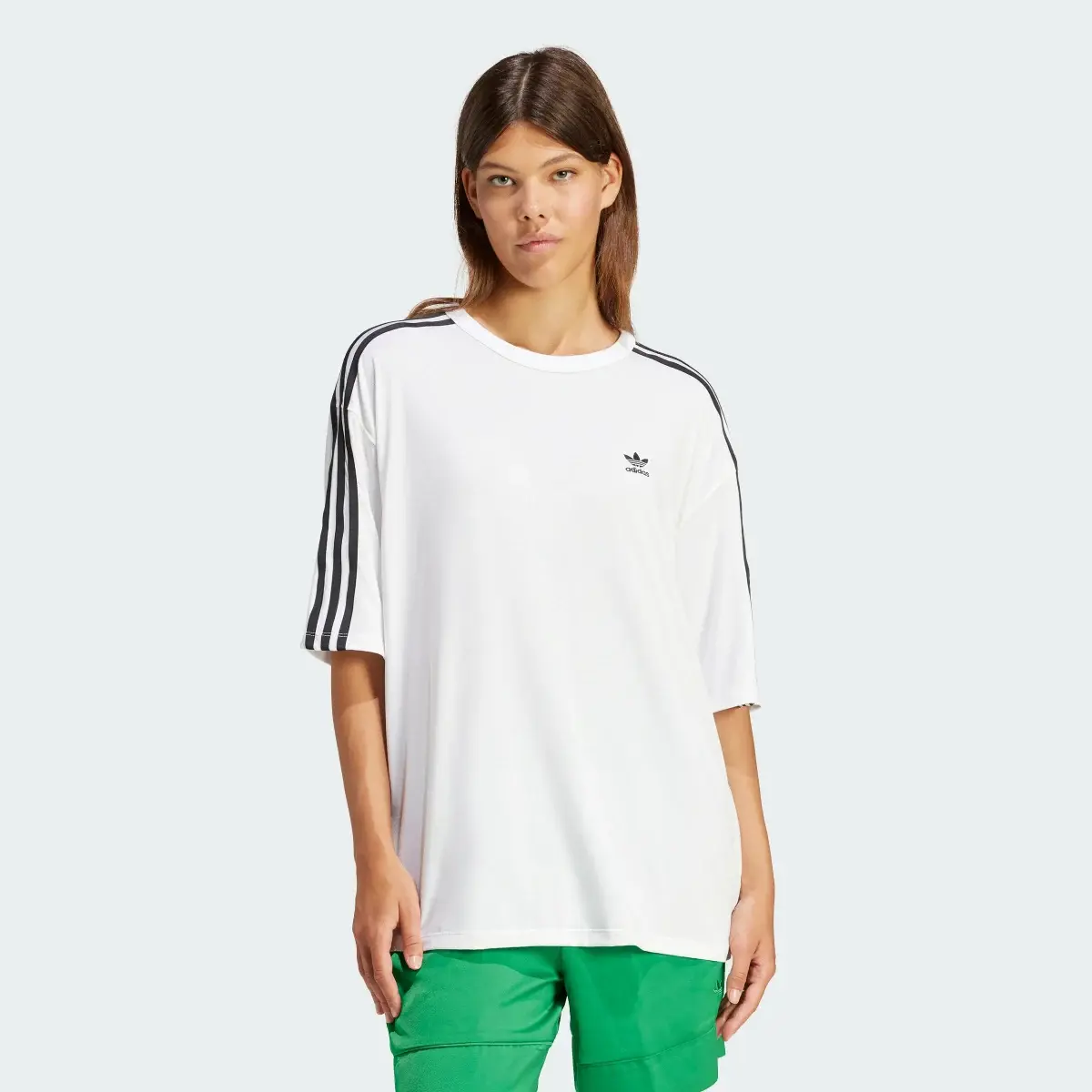 Adidas 3-Stripes Oversized Tee. 2