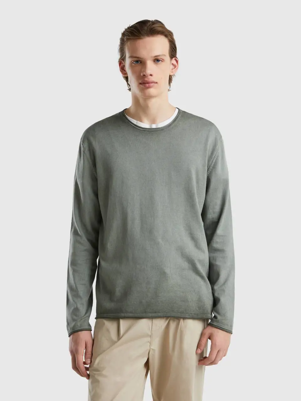 Benetton sweater with raw cut finish. 1