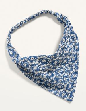 Soft-Woven Headscarf Wrap for Kids blue
