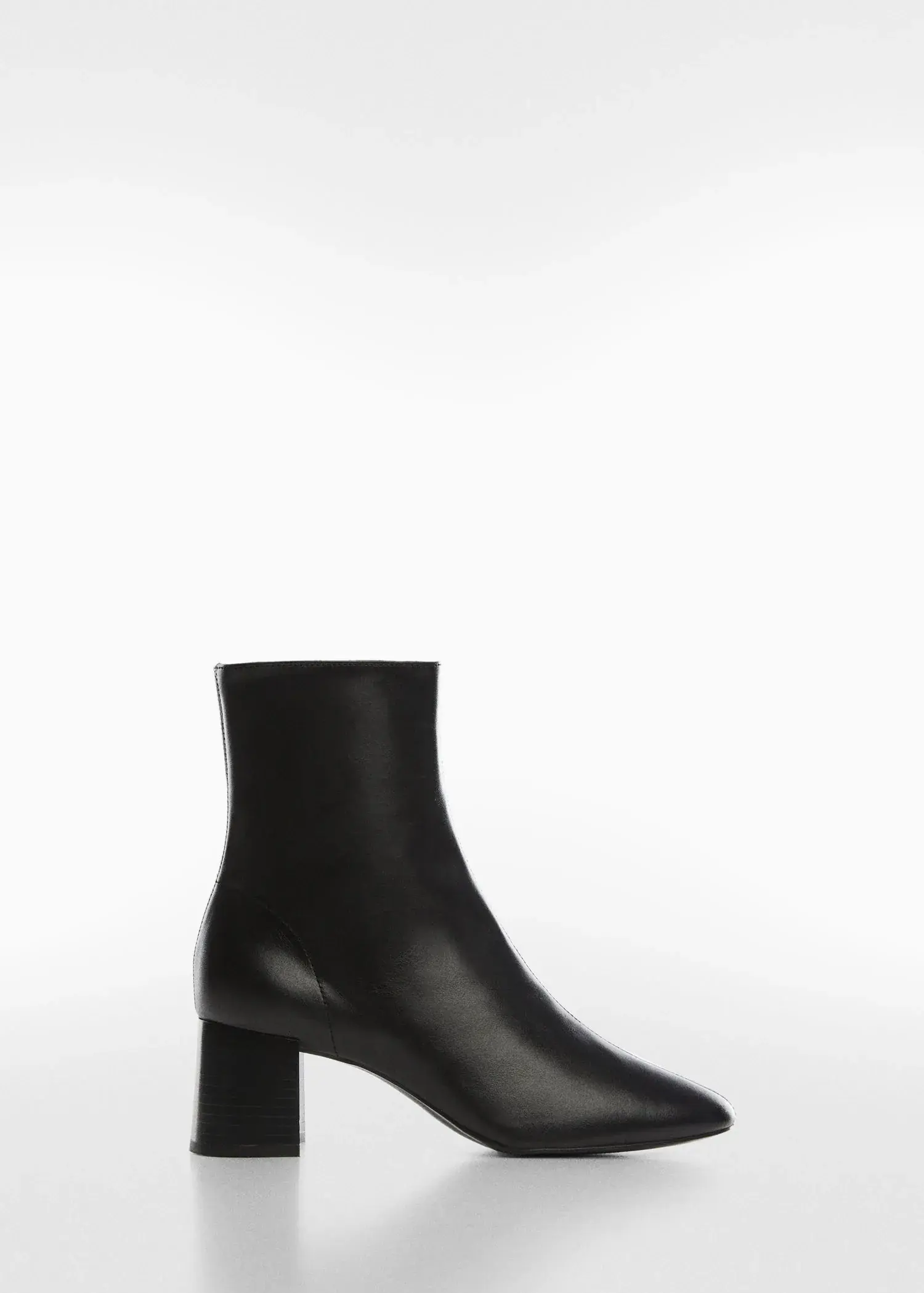 Mango Heel leather ankle boot. 1
