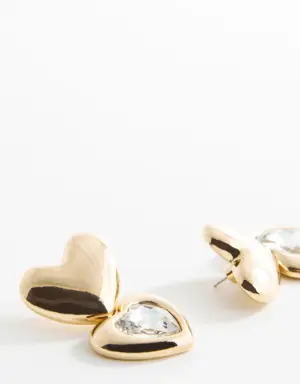 Crystal heart earrings