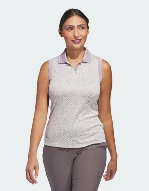Ultimate365 Jacquard Sleeveless Polo Shirt