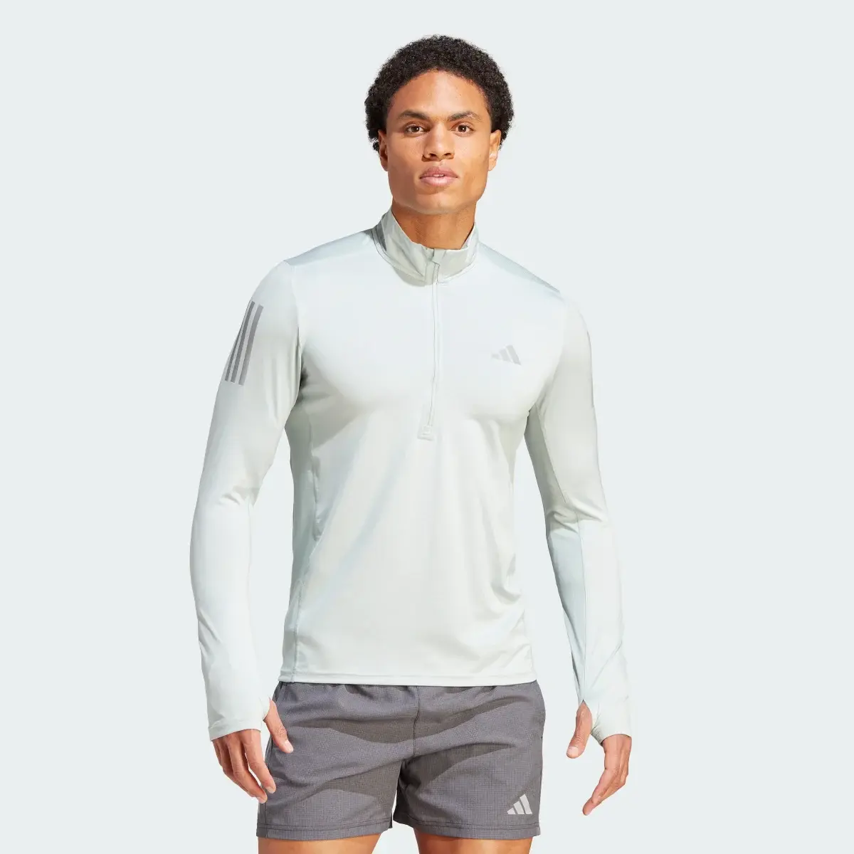 Adidas Own the Run 1/4 Zip Long Sleeve Sweatshirt. 2