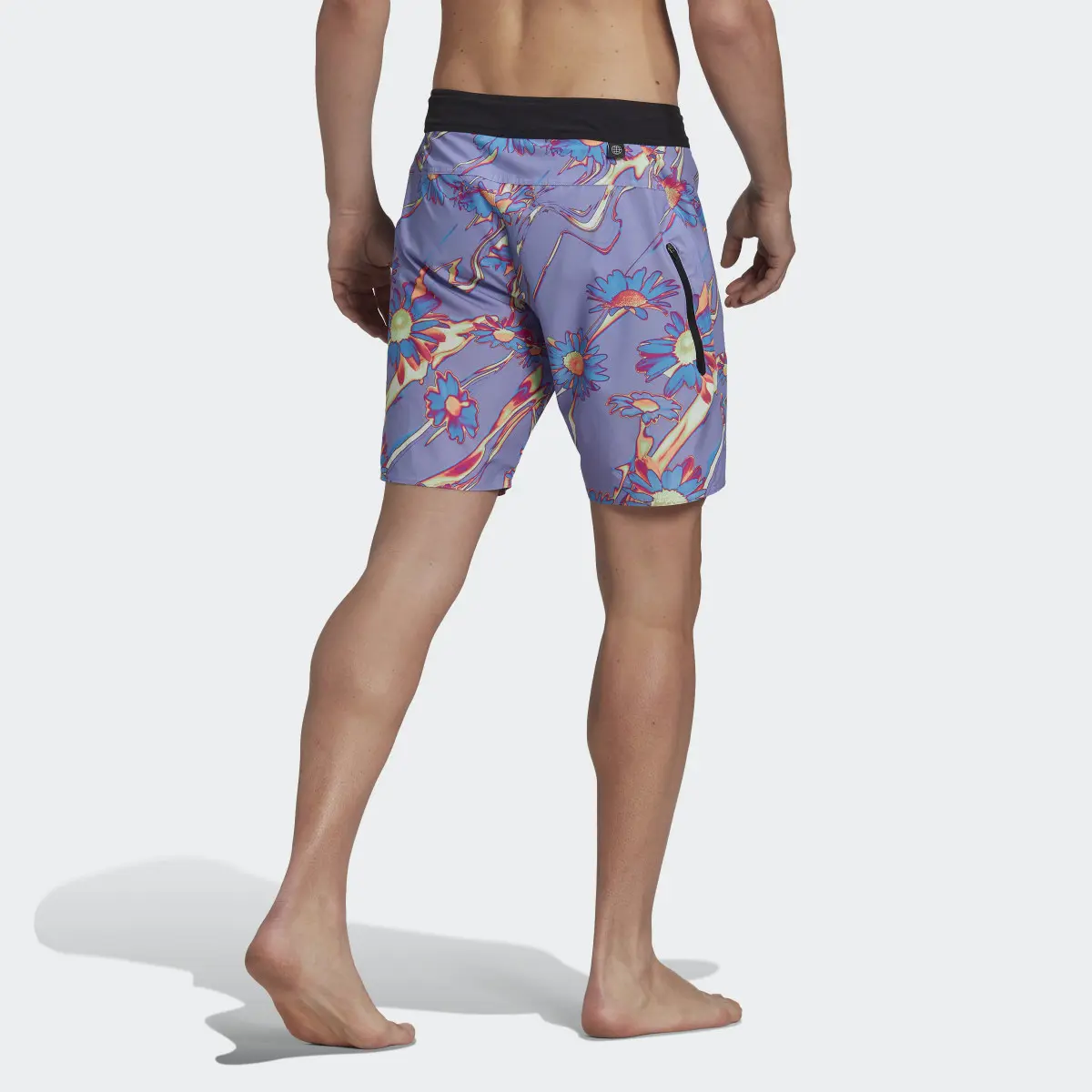 Adidas Positivisea Classic Length Graphic Board Shorts. 2