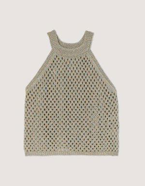 Cropped crochet top Select a size and