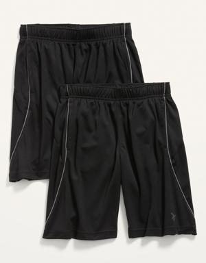Go-Dry Mesh Shorts 2-Pack for Boys black