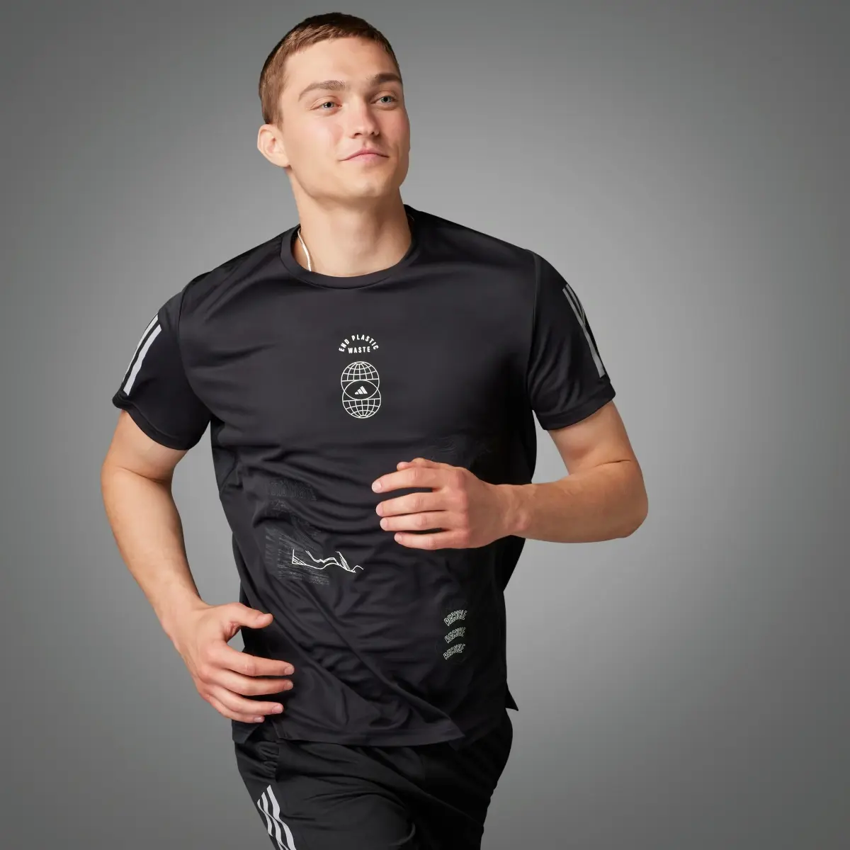 Adidas Global Running Short Sleeve Tee. 1