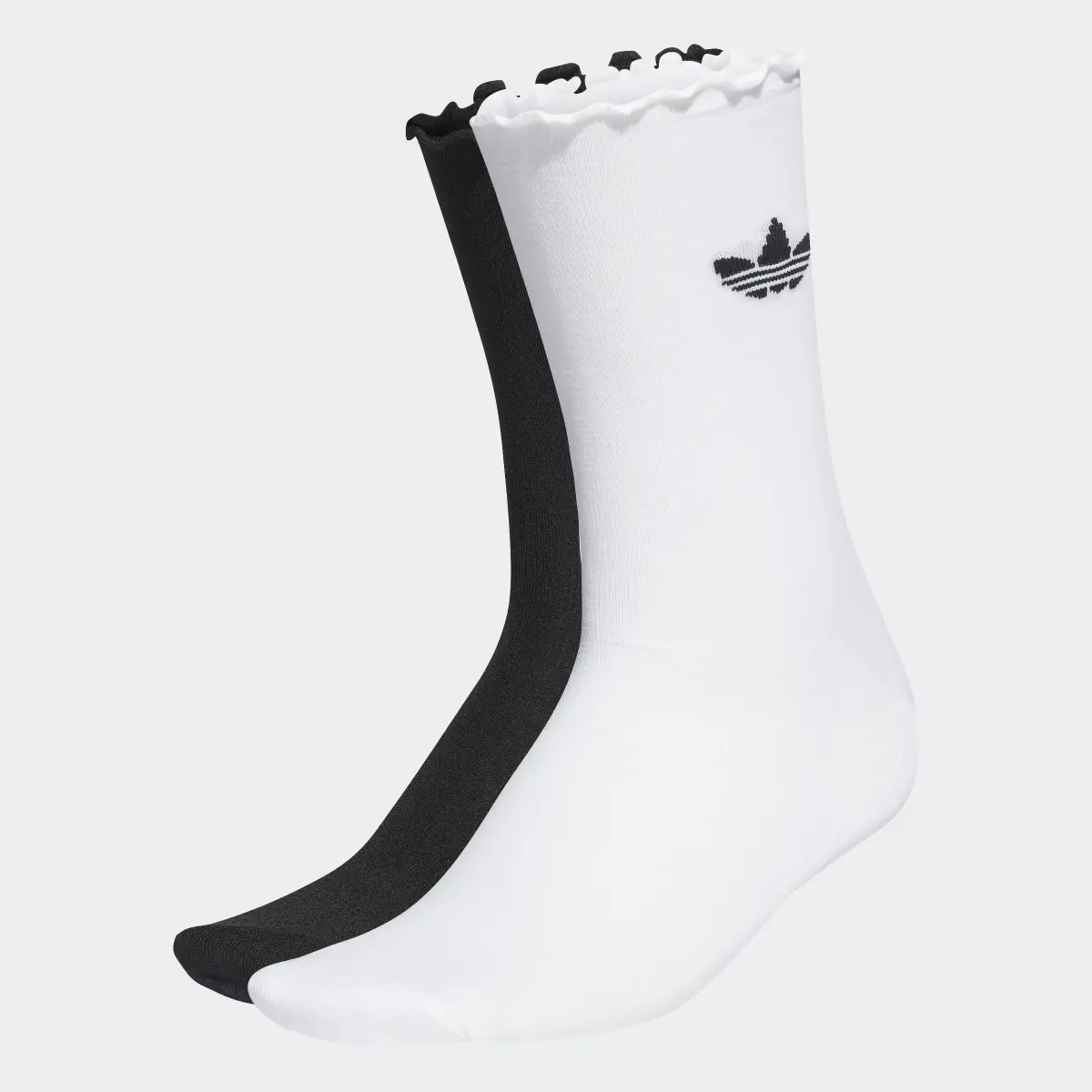 Adidas Semi-Sheer Ruffle Crew Socken, 2 Paar. 1