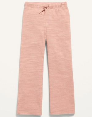Cozy Plush High-Waisted Wide-Leg Sweatpants for Girls multi