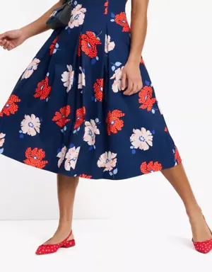 Dotty Floral Faille Dress