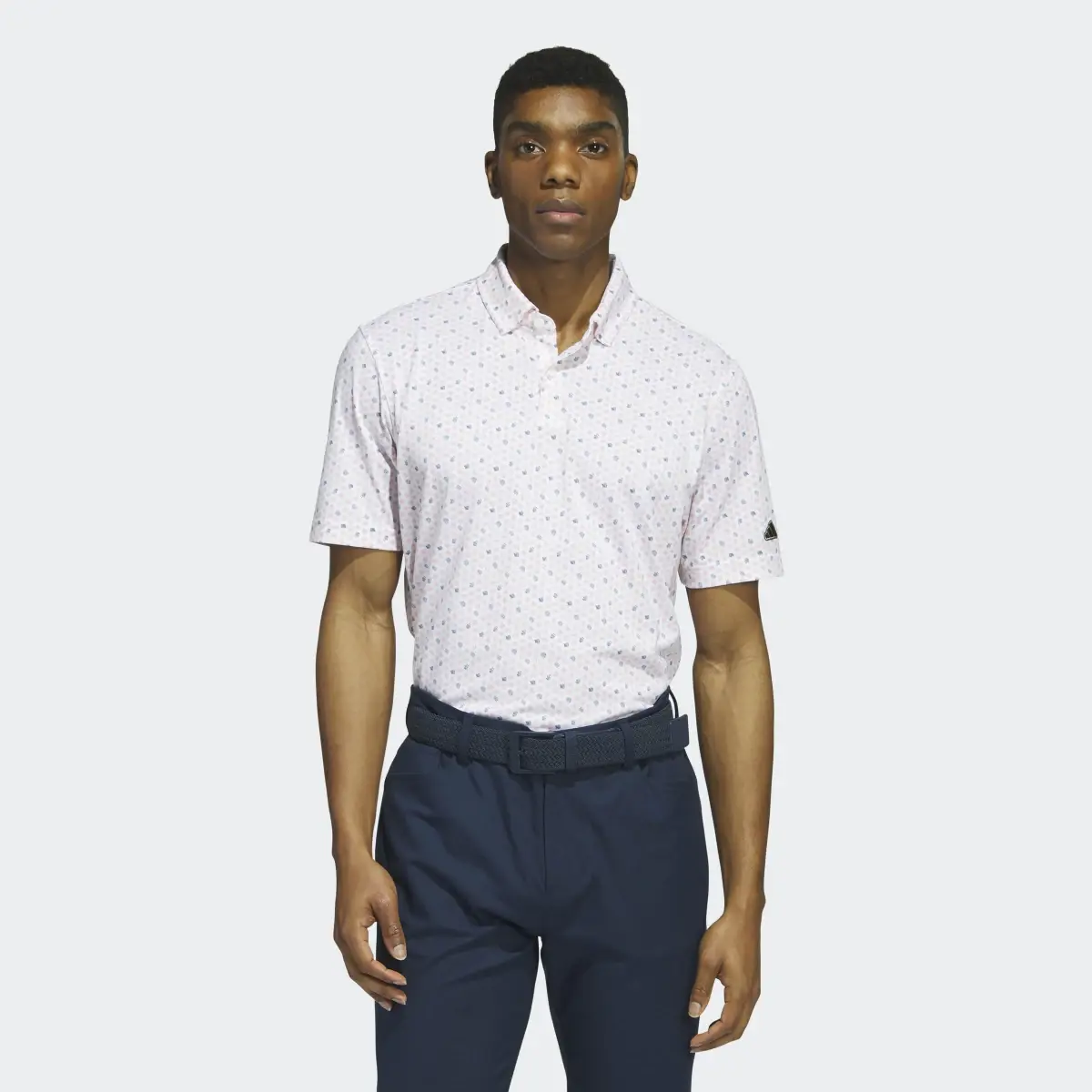 Adidas Go-To Print Golf Polo Shirt. 2