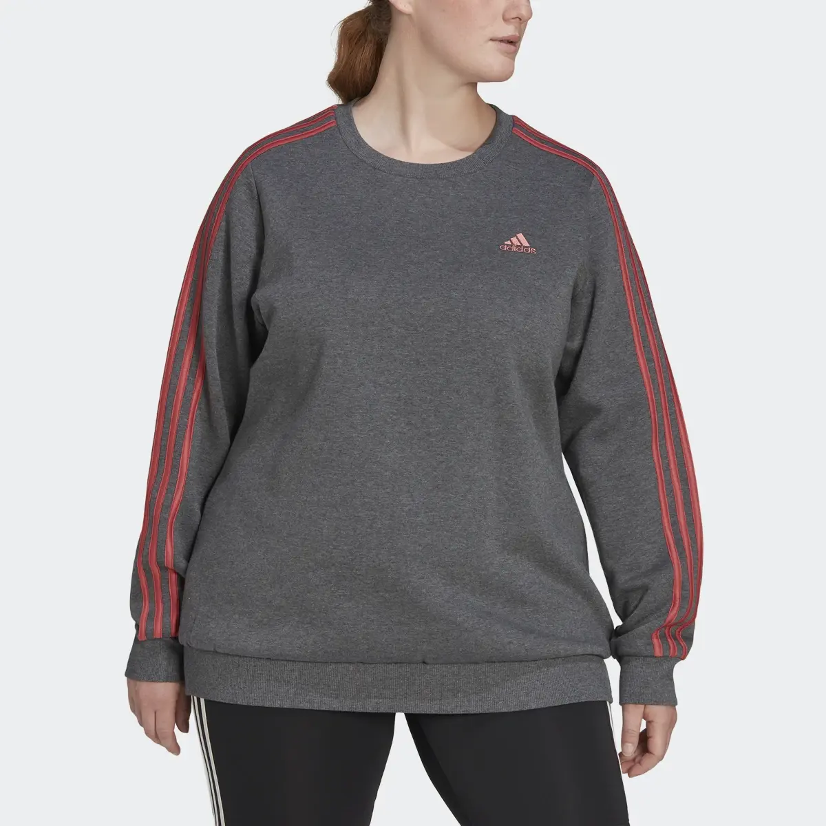 Essentials 3-Stripes Fleece Sweatshirt