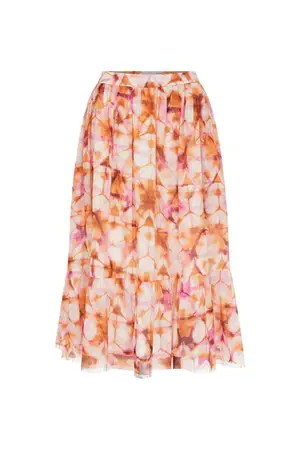 Roman Tie Dye Frill Midi Skirt. 1