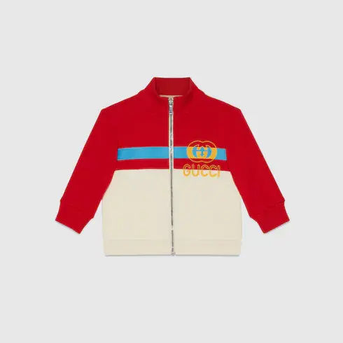 Gucci Baby cotton jersey zip jacket. 1