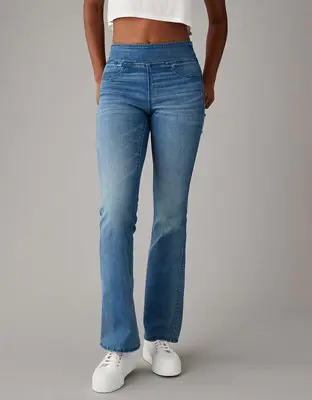 American Eagle Luxe Pull-On High-Waisted Kick Bootcut Jean. 1