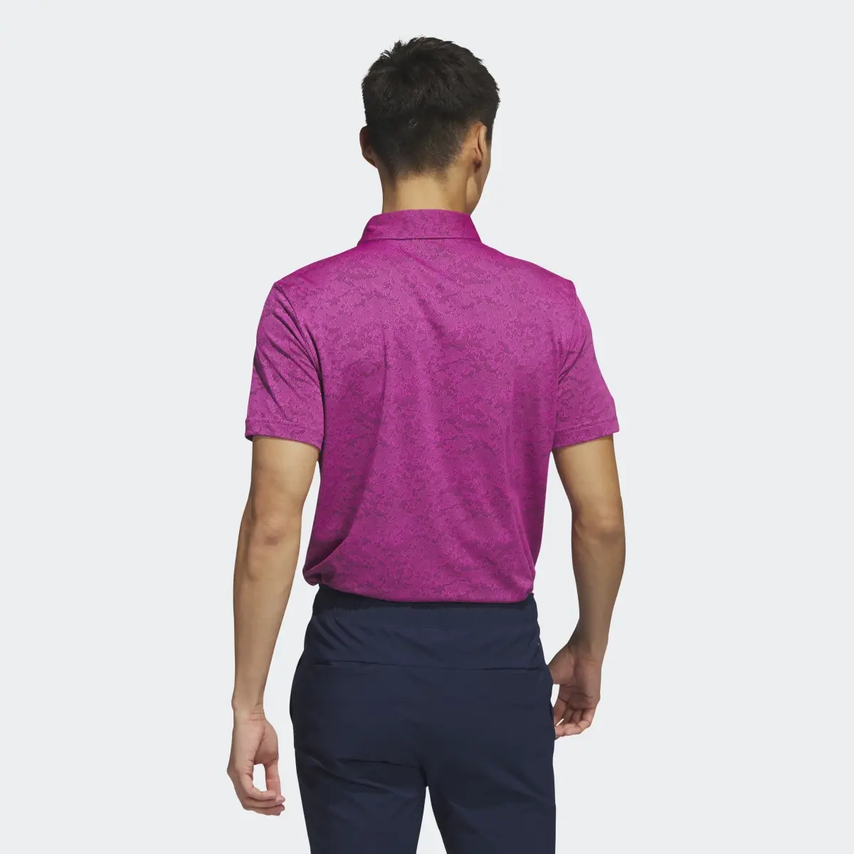 Adidas Textured Jacquard Golf Polo Shirt. 3