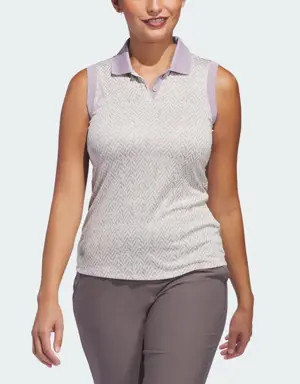 Adidas Ultimate365 Jacquard Sleeveless Polo Shirt