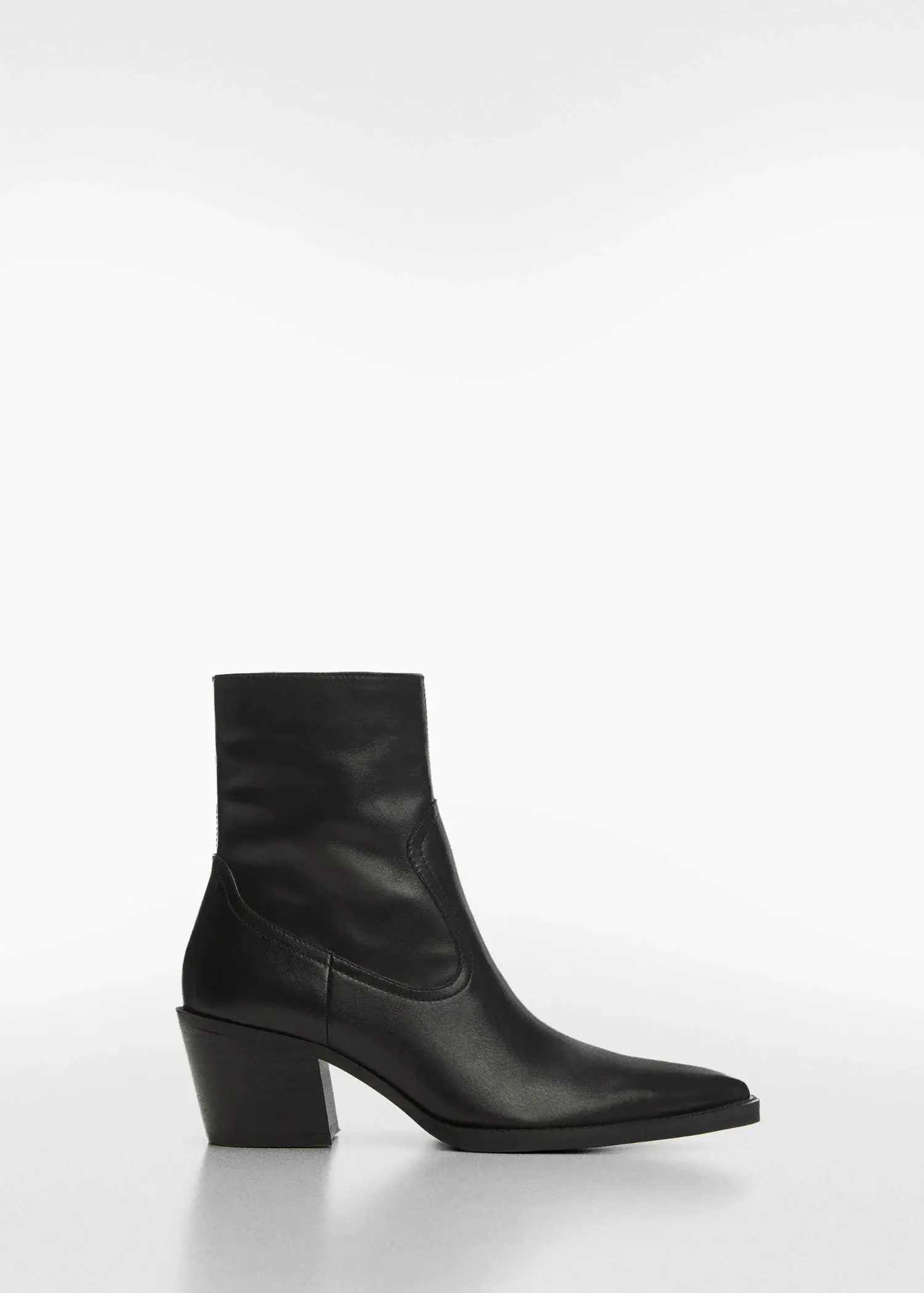 Mango Leather pointed ankle boots. 1