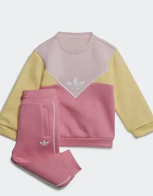 Adidas Conjunto sudadera cuello redondo y pantalón Adicolor