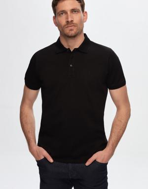 Damat Siyah %100 Pamuk T-Shirt
