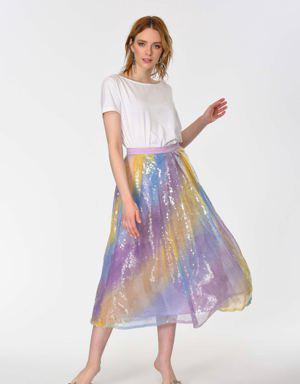 Mermaid Sequin Tea Skirt