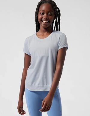 Girl On the Move Mesh Tee blue