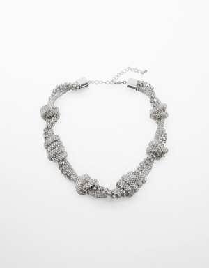Crystal knots necklace