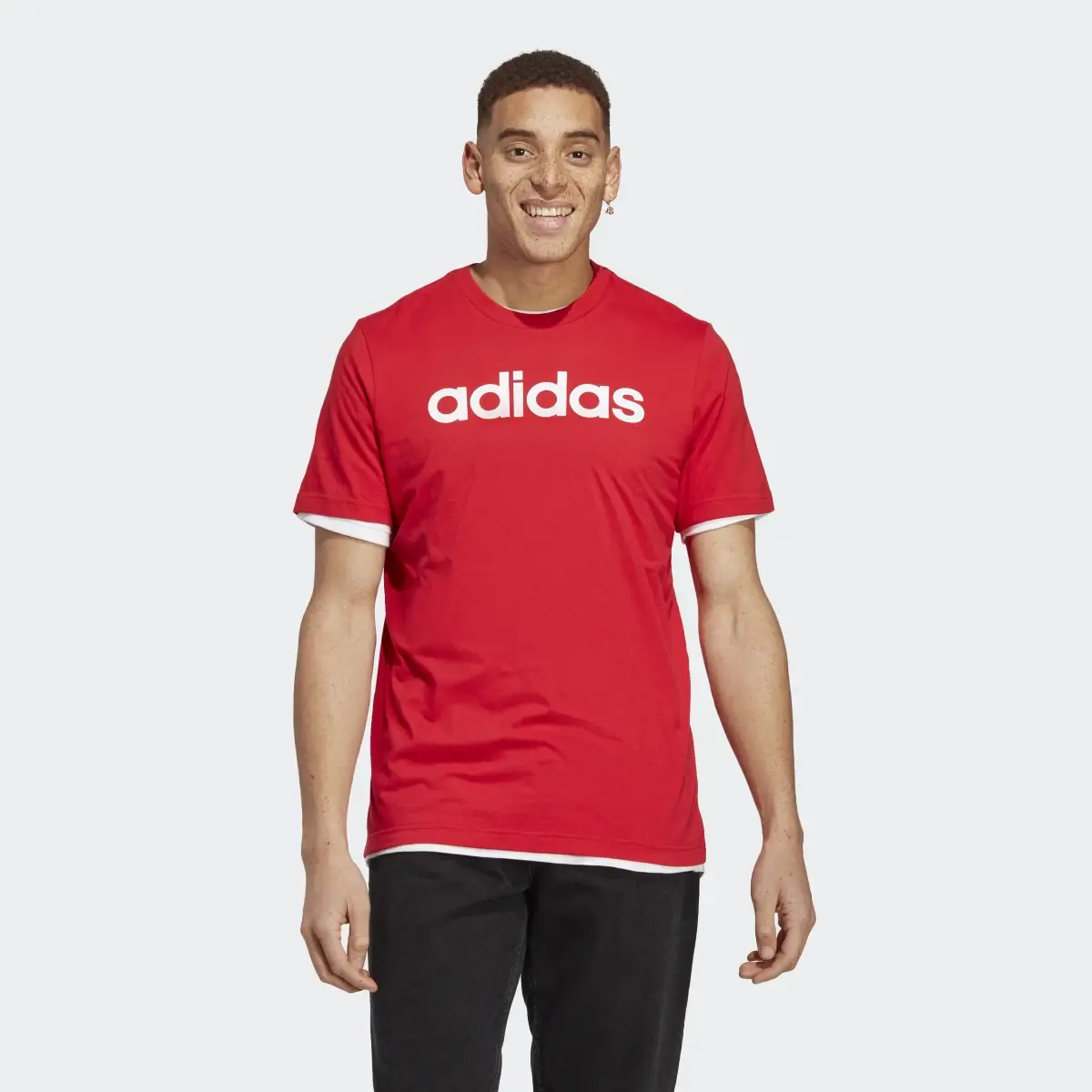 Adidas T-shirt Essentials Single Jersey Linear Embroidered Logo. 2