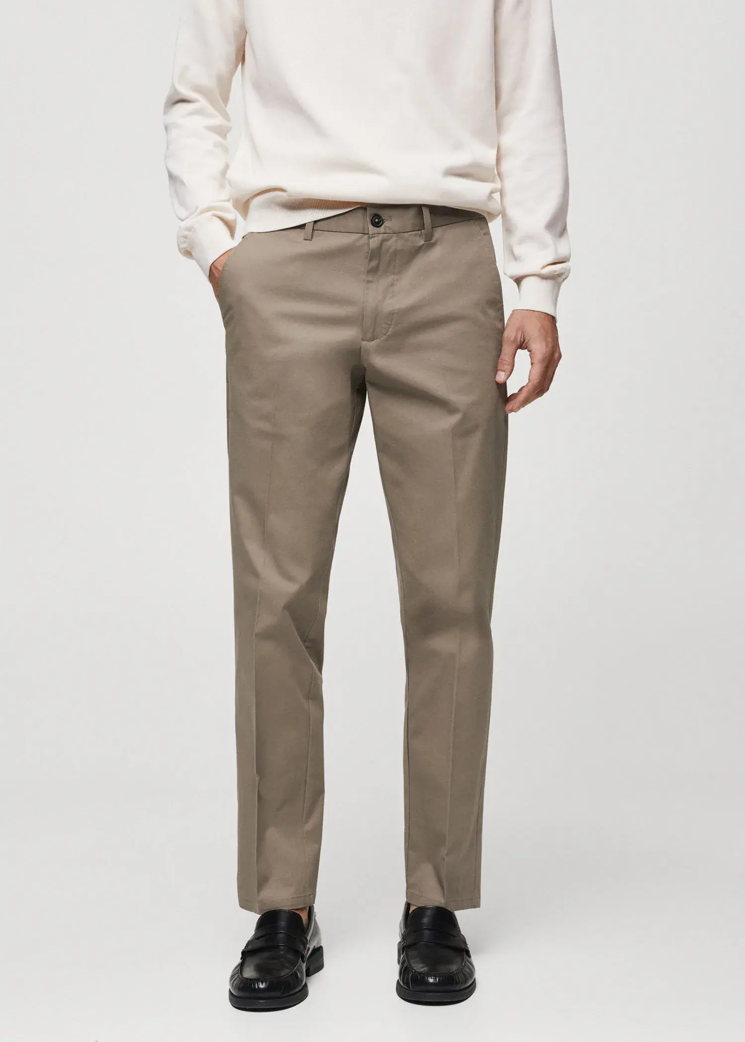 Mango Regular-fit cotton trousers. 2