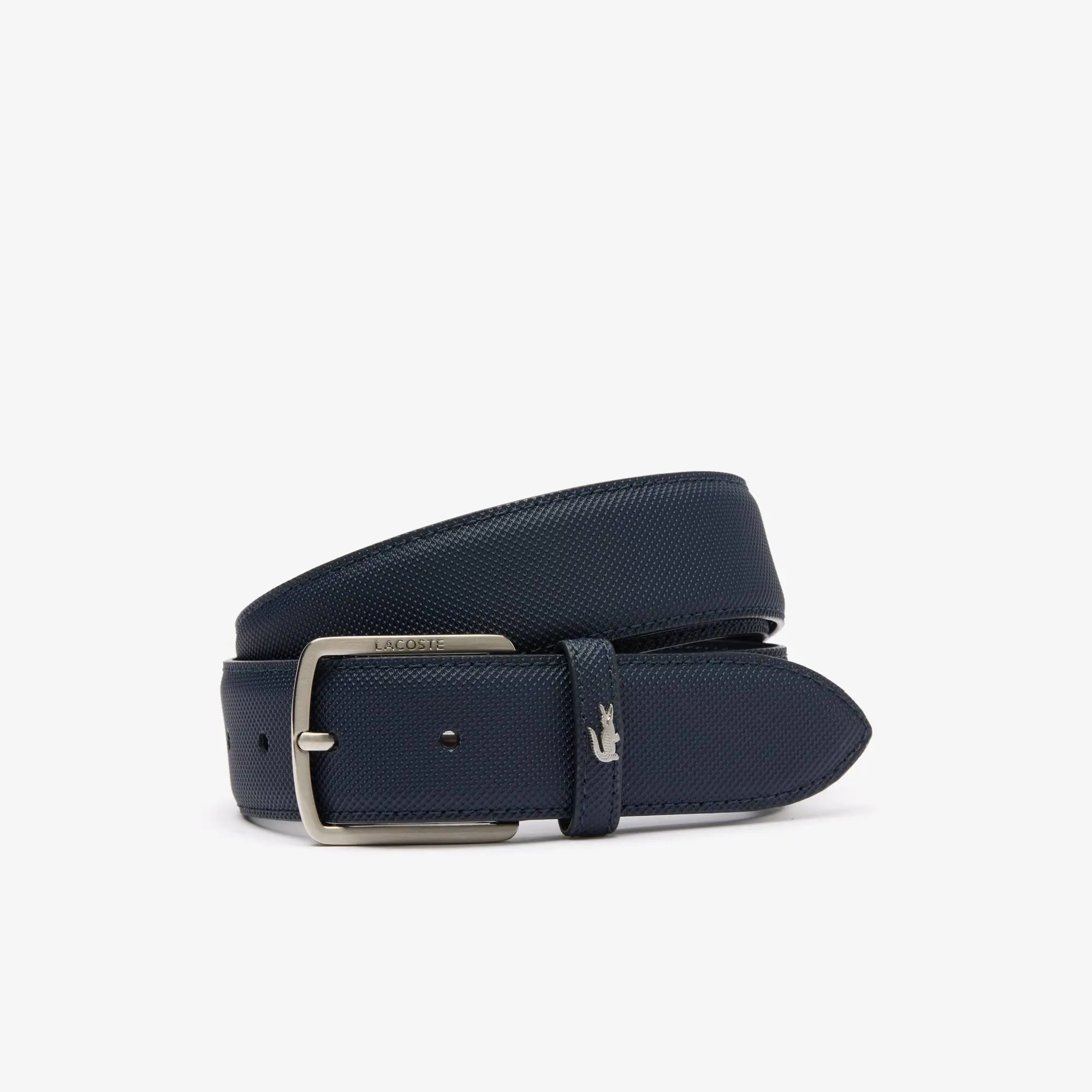 Lacoste Men's Classic Piqué Effect Canvas Belt. 1