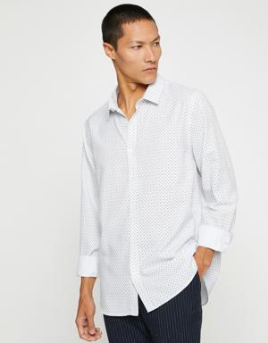 Basic Gömlek Klasik Manşet Yaka Uzun Kollu