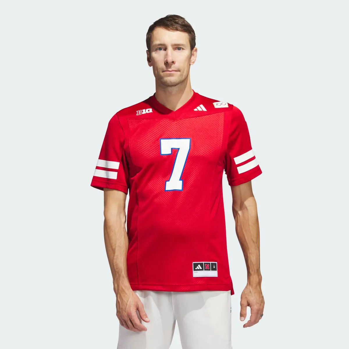 Adidas Nebraska Football Off-Field 100th Anniversary Jersey. 2