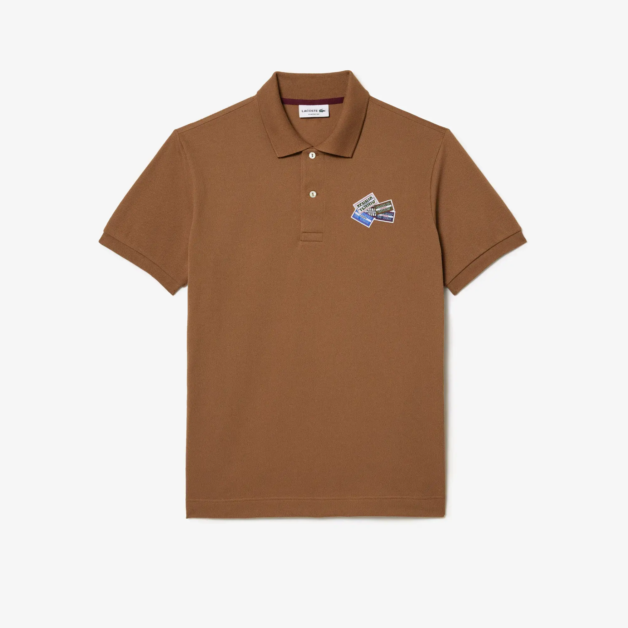 Lacoste Polo L.12.12 en petit piqué de coton avec badges. 2