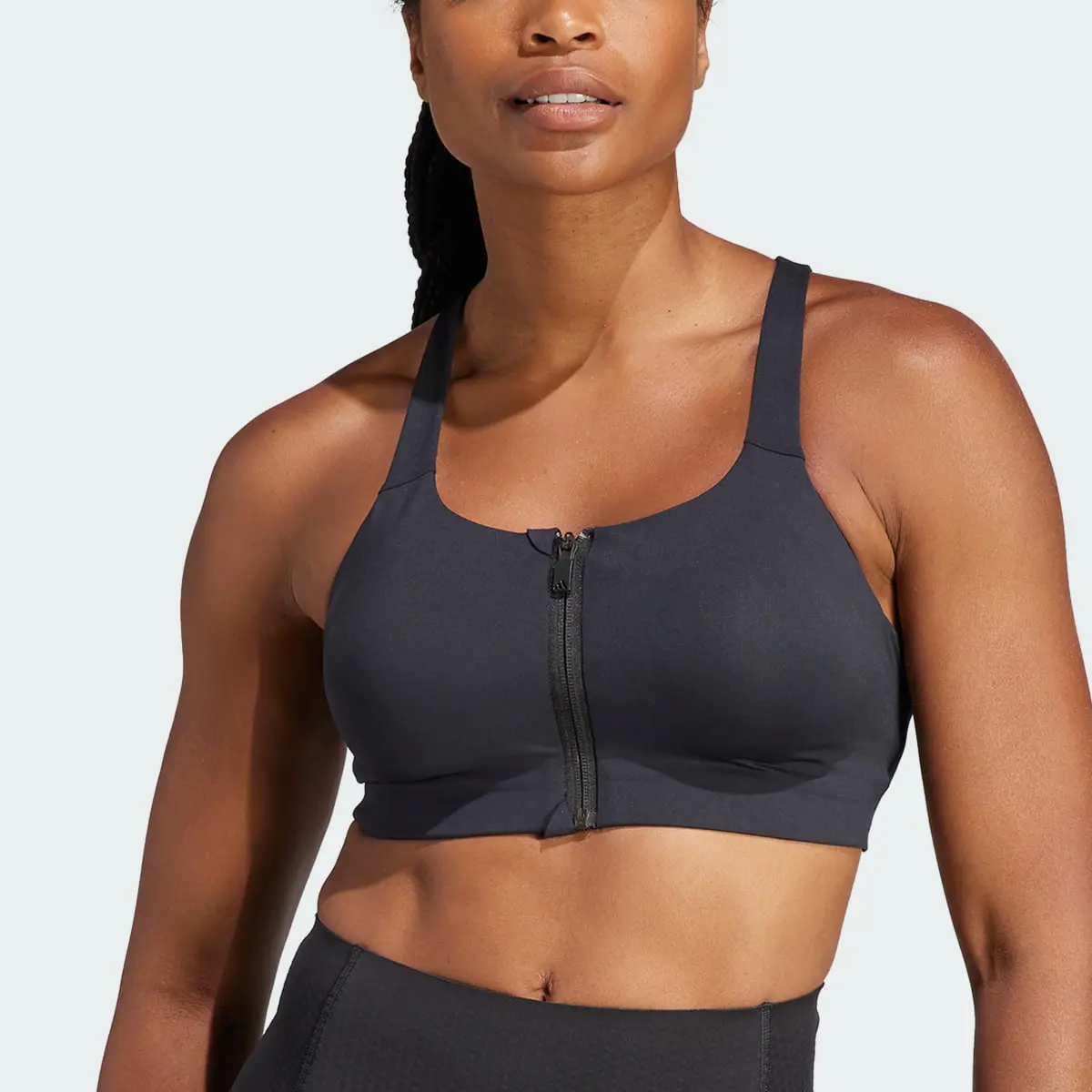 Adidas Brassière zippée maintien fort TLRD Impact Luxe. 1