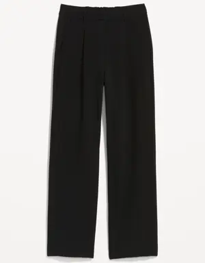 Extra High-Waisted Taylor Wide-Leg Trouser Suit Pants black