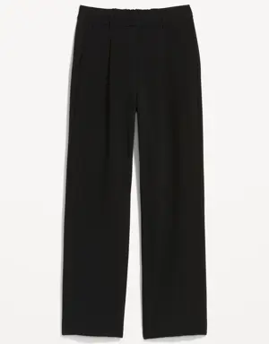 Extra High-Waisted Taylor Wide-Leg Trouser Pants black