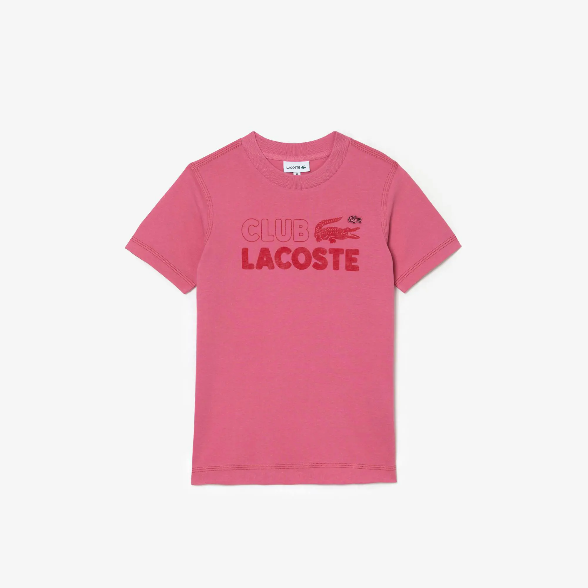 Lacoste T-shirt da bambini in cotone biologico con stampa del brand. 1