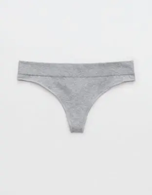 American Eagle Superchill Cotton Seamless Thong Underwear. 1