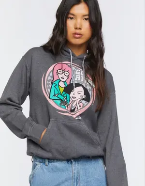 Forever 21 Daria Graphic Hoodie Charcoal/Multi