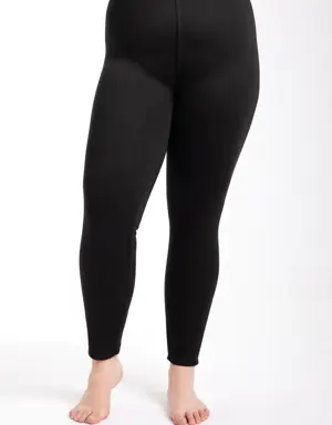 Black - Cozy Lined Leggings - Adult XS-S