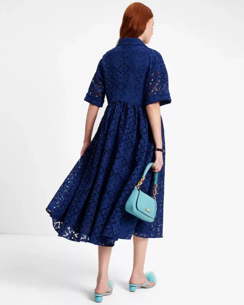 Kate Spade Embroidered Cutwork Montauk Dress. 3