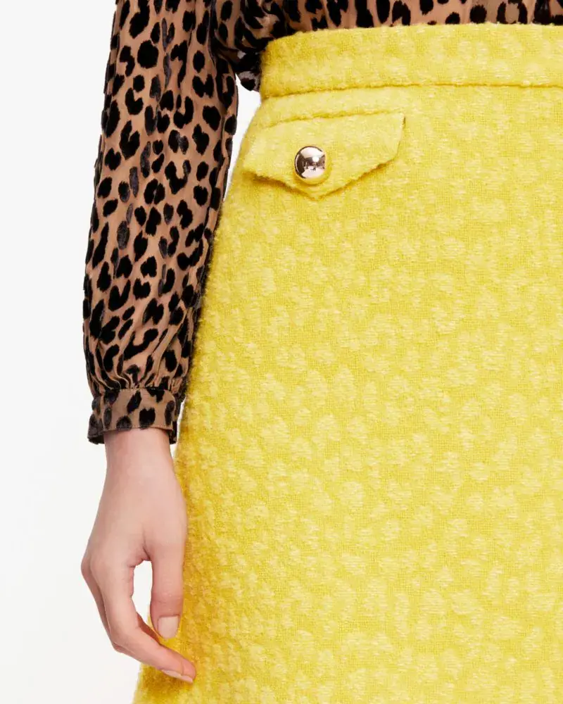 Kate Spade Tonal Leopard Textured Skirt. 3