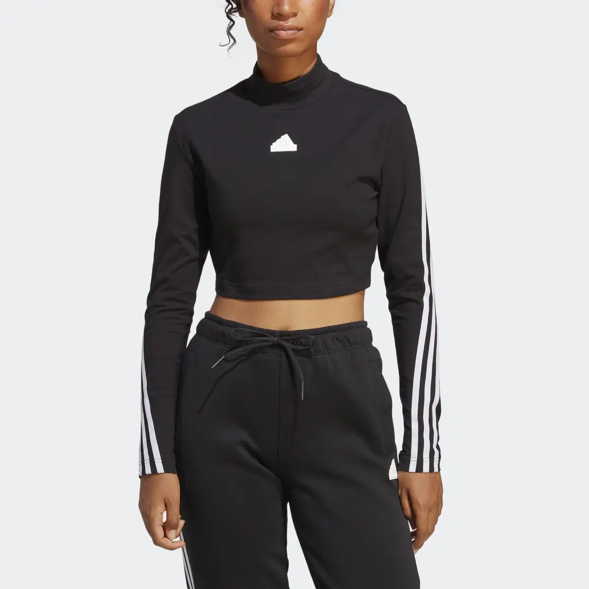 Adidas Maglia Future Icons 3-Stripes Mock Neck. 1