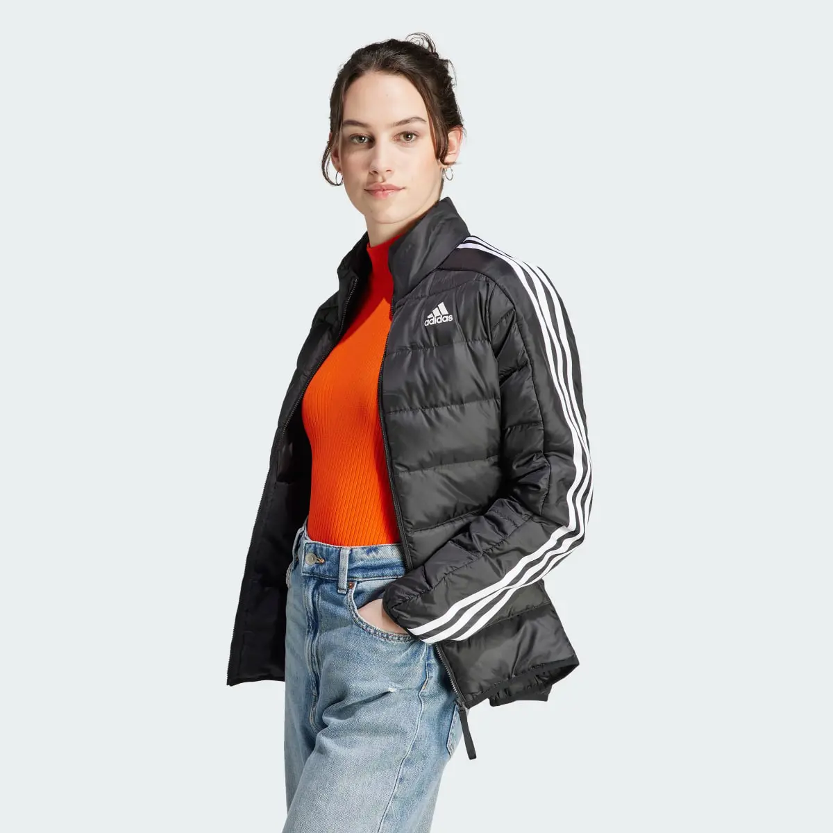 Adidas Essentials 3-Stripes Light Down Jacket. 1