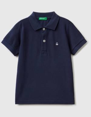 short sleeve polo in organic cotton