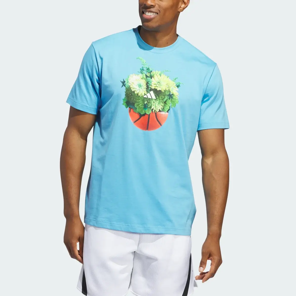 Adidas Floral Hoops Graphic Tee. 1